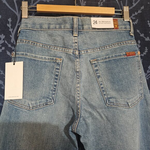 7 For all Mankind Vintage High Waist Josefina Boyfriend Jeans - Picture 3 of 12